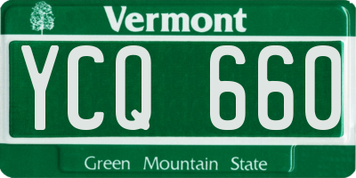VT license plate YCQ660