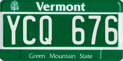 VT license plate YCQ676