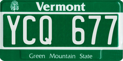 VT license plate YCQ677