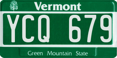 VT license plate YCQ679