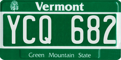 VT license plate YCQ682