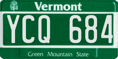 VT license plate YCQ684