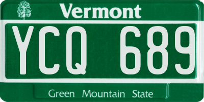 VT license plate YCQ689
