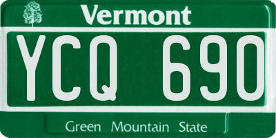 VT license plate YCQ690