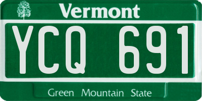 VT license plate YCQ691