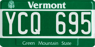 VT license plate YCQ695
