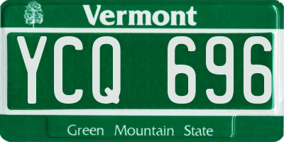 VT license plate YCQ696