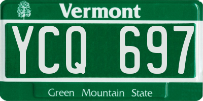 VT license plate YCQ697