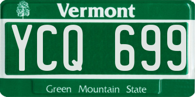 VT license plate YCQ699