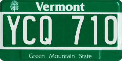 VT license plate YCQ710