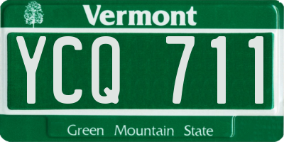 VT license plate YCQ711