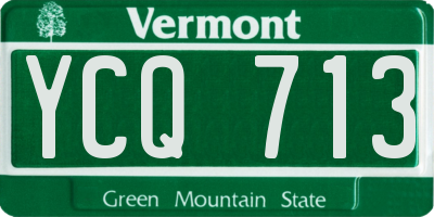 VT license plate YCQ713