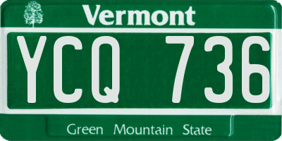 VT license plate YCQ736