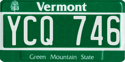VT license plate YCQ746