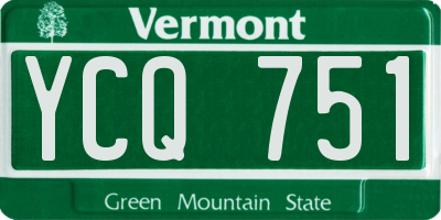 VT license plate YCQ751