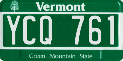VT license plate YCQ761