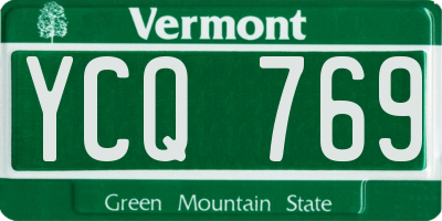 VT license plate YCQ769