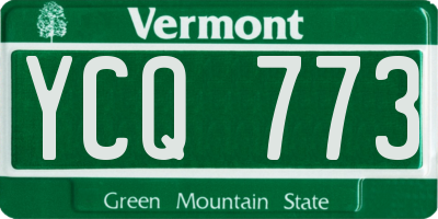 VT license plate YCQ773