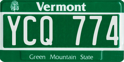 VT license plate YCQ774