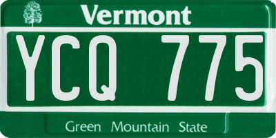 VT license plate YCQ775