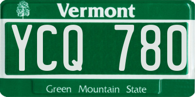 VT license plate YCQ780
