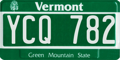 VT license plate YCQ782