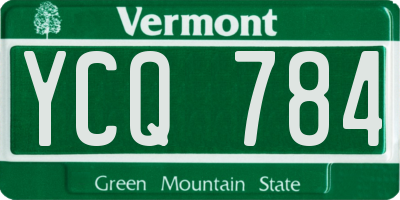 VT license plate YCQ784