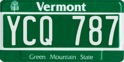 VT license plate YCQ787