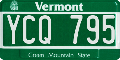 VT license plate YCQ795