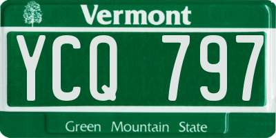 VT license plate YCQ797