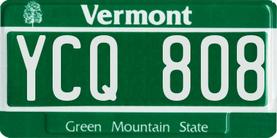 VT license plate YCQ808