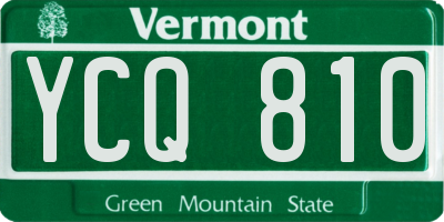VT license plate YCQ810