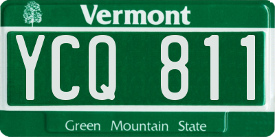 VT license plate YCQ811