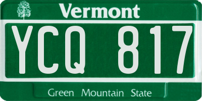 VT license plate YCQ817