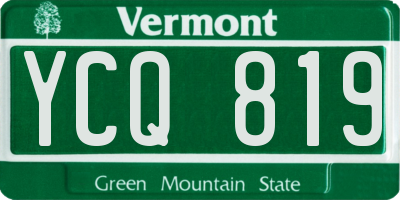 VT license plate YCQ819