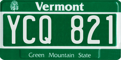 VT license plate YCQ821