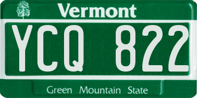 VT license plate YCQ822