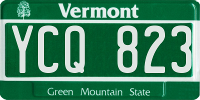 VT license plate YCQ823