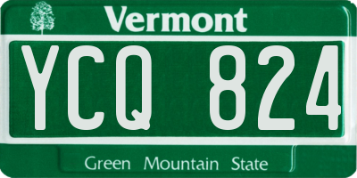VT license plate YCQ824