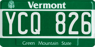 VT license plate YCQ826