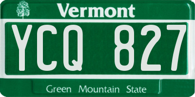 VT license plate YCQ827
