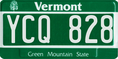 VT license plate YCQ828