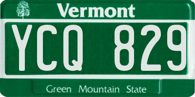 VT license plate YCQ829
