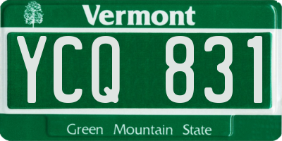 VT license plate YCQ831