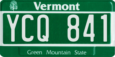 VT license plate YCQ841