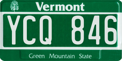 VT license plate YCQ846