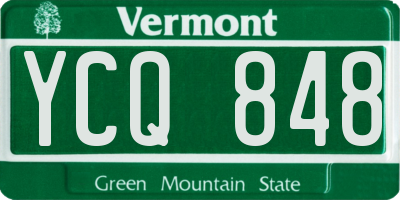 VT license plate YCQ848