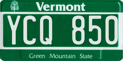 VT license plate YCQ850