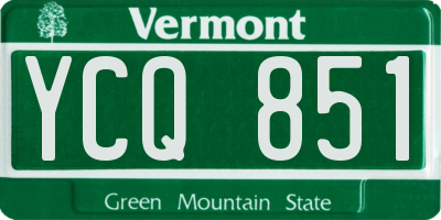 VT license plate YCQ851