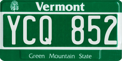 VT license plate YCQ852